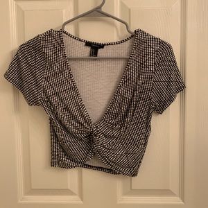 Deep V Crop Top